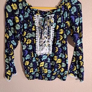 Colorful Fish Print Women's Top